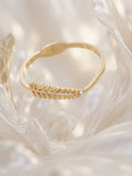 FAISANE Gold Wheat Wrap Bangle
